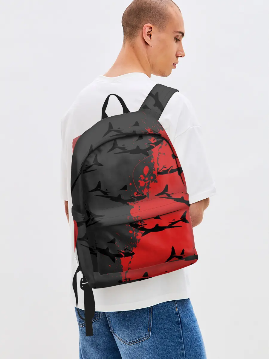 Рюкзак джинсовый / Акулы