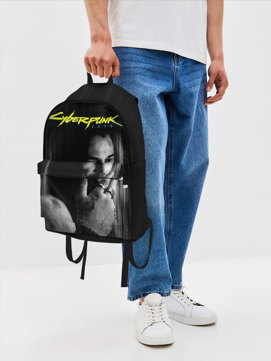 Рюкзак джинсовый / Cyberpunk 2077 | Джонни
