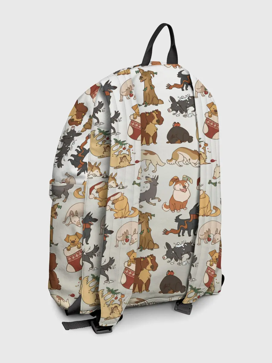 Рюкзак джинсовый / узор песики собачки гав