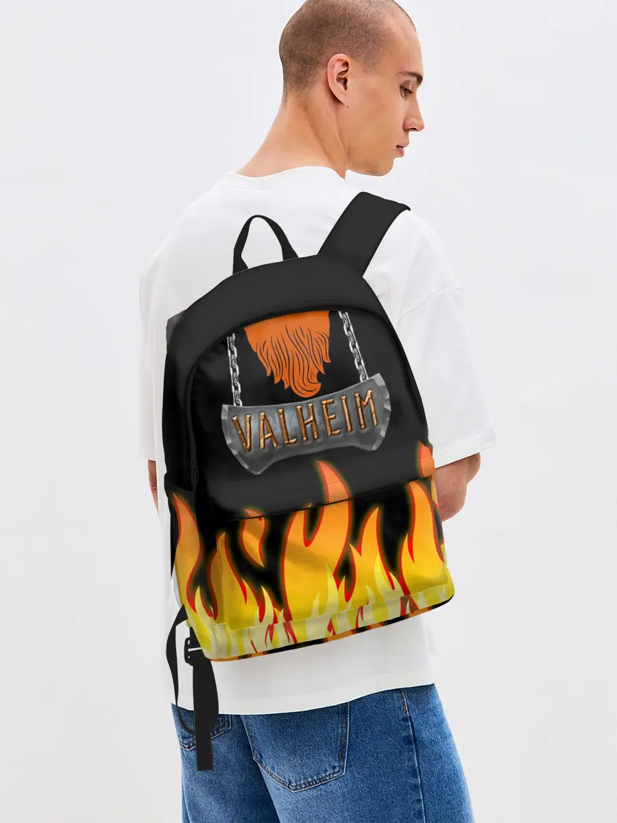 Рюкзак джинсовый / VALHEIM косплей с бородой