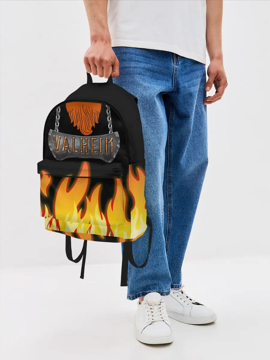 Рюкзак джинсовый / VALHEIM косплей с бородой