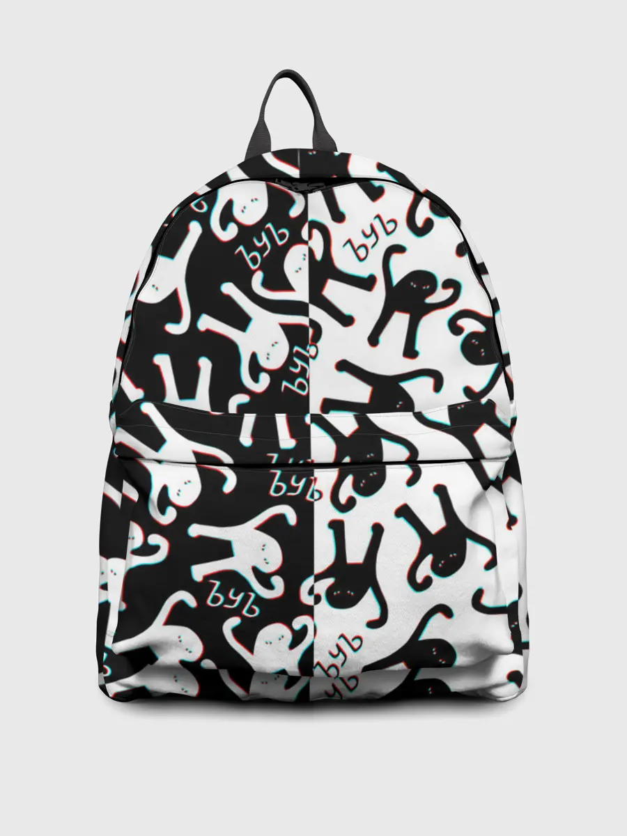 Рюкзак джинсовый / МЕМ КОТ ЪУЪ СЪУКА