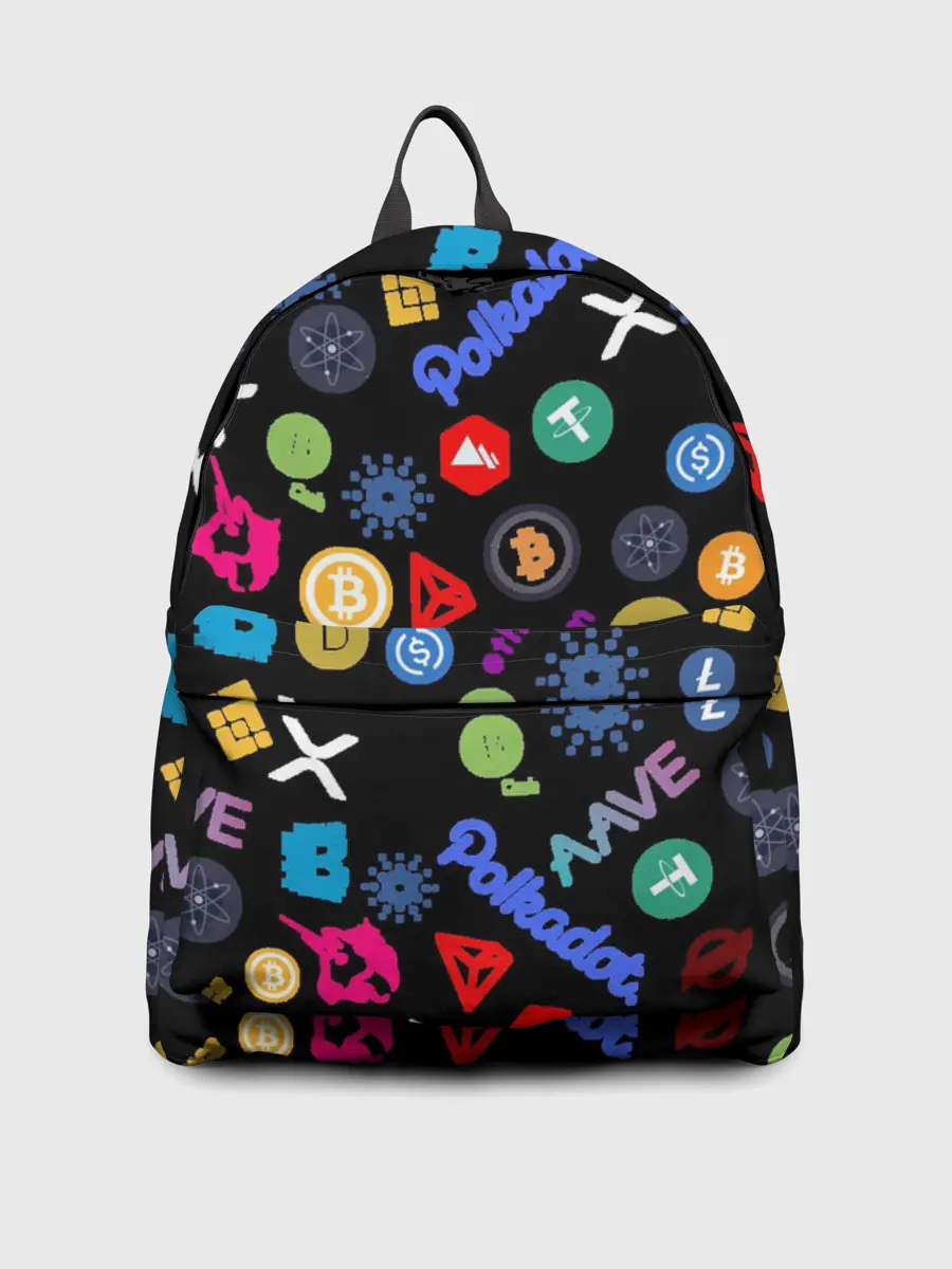 Рюкзак джинсовый / BITCOIN PATTERN | БИТКОИН