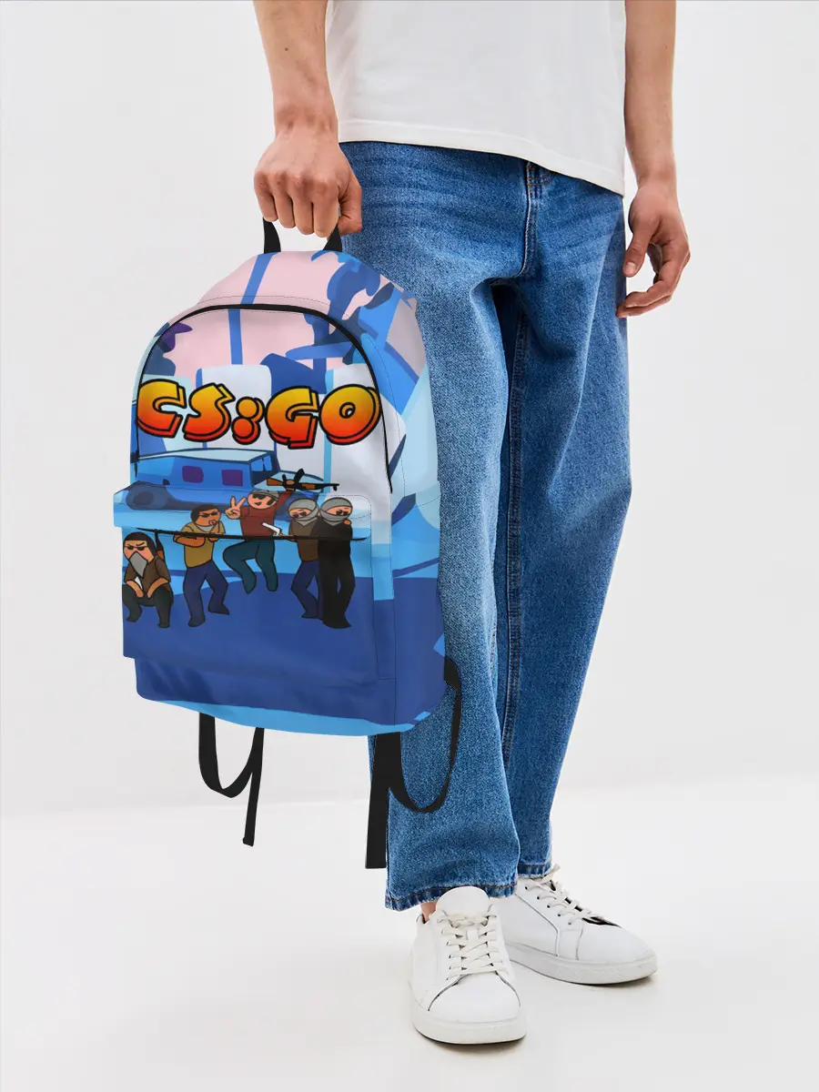 Рюкзак джинсовый / CS GO МУЛЬТФИЛЬМ