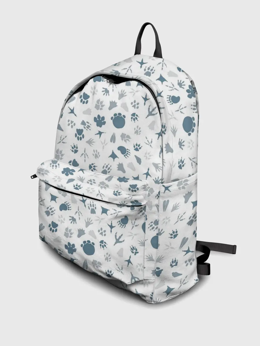 Рюкзак джинсовый / Отпечатки лап животных