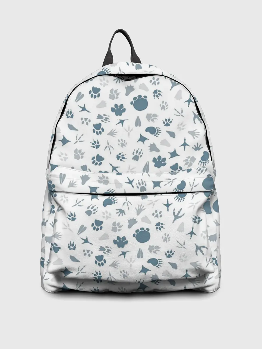 Рюкзак джинсовый / Отпечатки лап животных