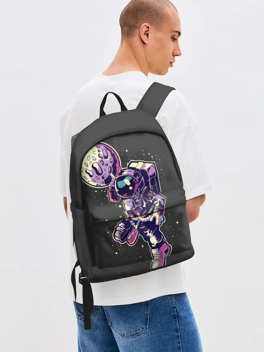 Рюкзак джинсовый / Космонавт Баскетболист