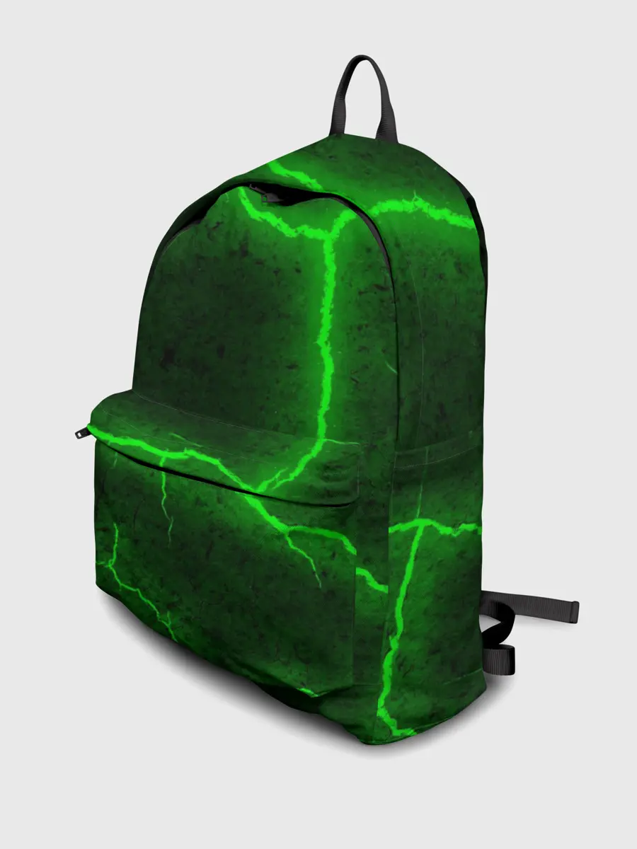 Рюкзак джинсовый / К - 13 зелёная трещина 3D