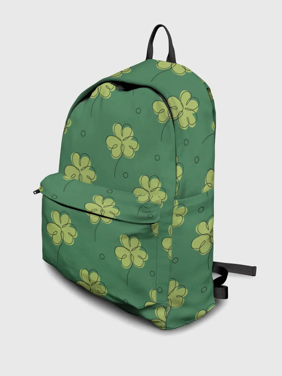 Рюкзак джинсовый / Узор на День святого Патрика