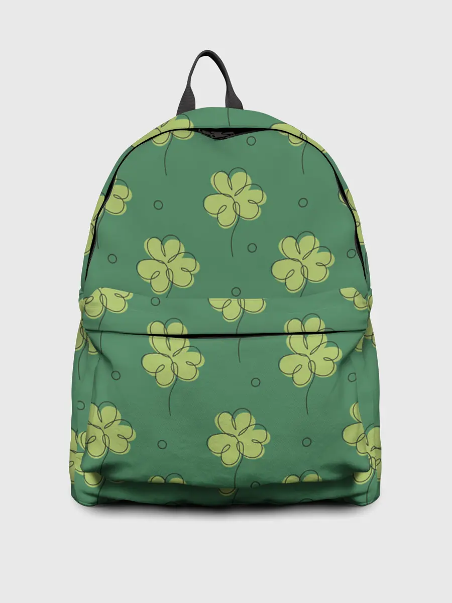 Рюкзак джинсовый / Узор на День святого Патрика