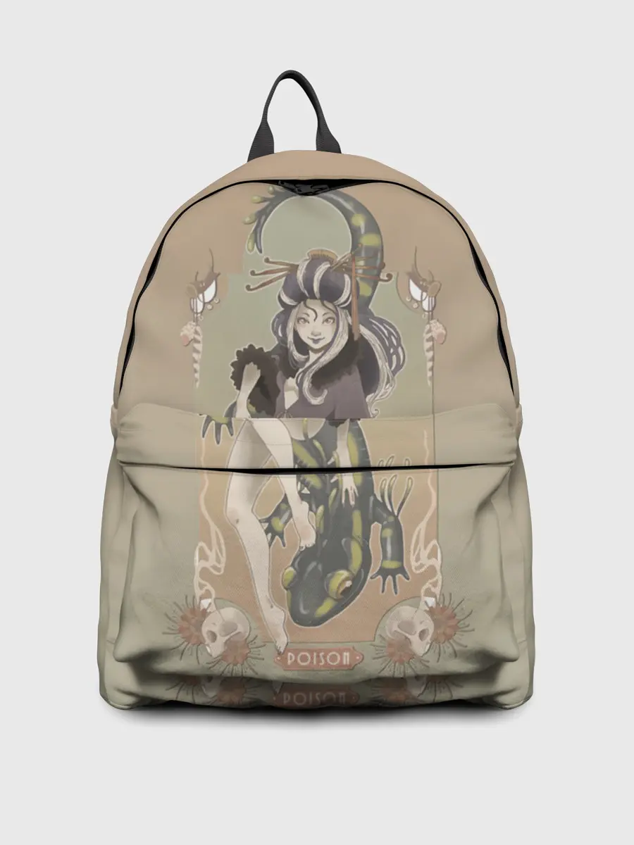 Рюкзак джинсовый / Девушка ящерица