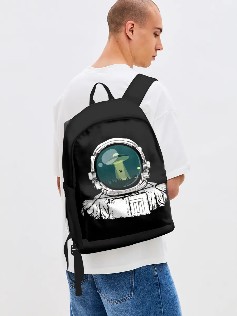 Рюкзак джинсовый / Скафандр с отражением НЛО