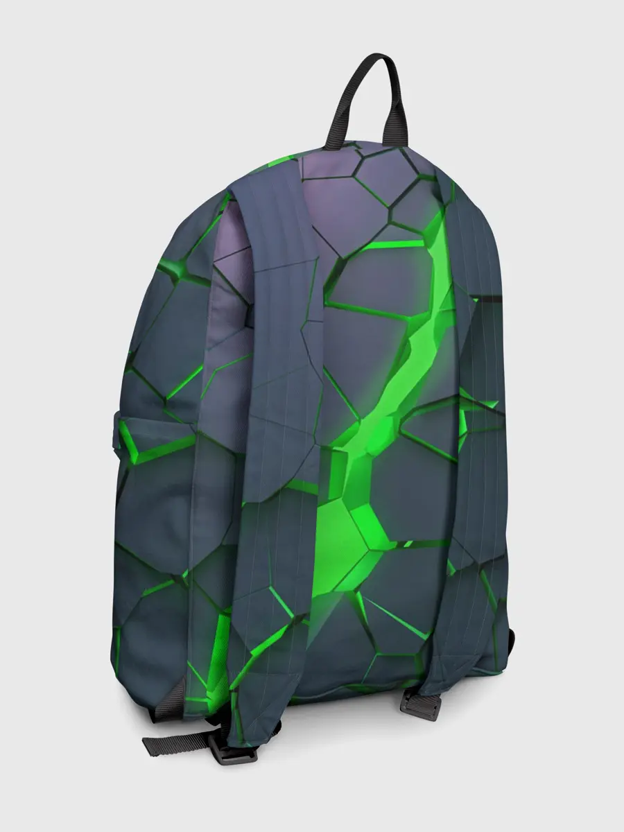 Рюкзак джинсовый / ЗЕЛЕНЫЙ РАЗЛОМ | 3Д РАЗЛОМ