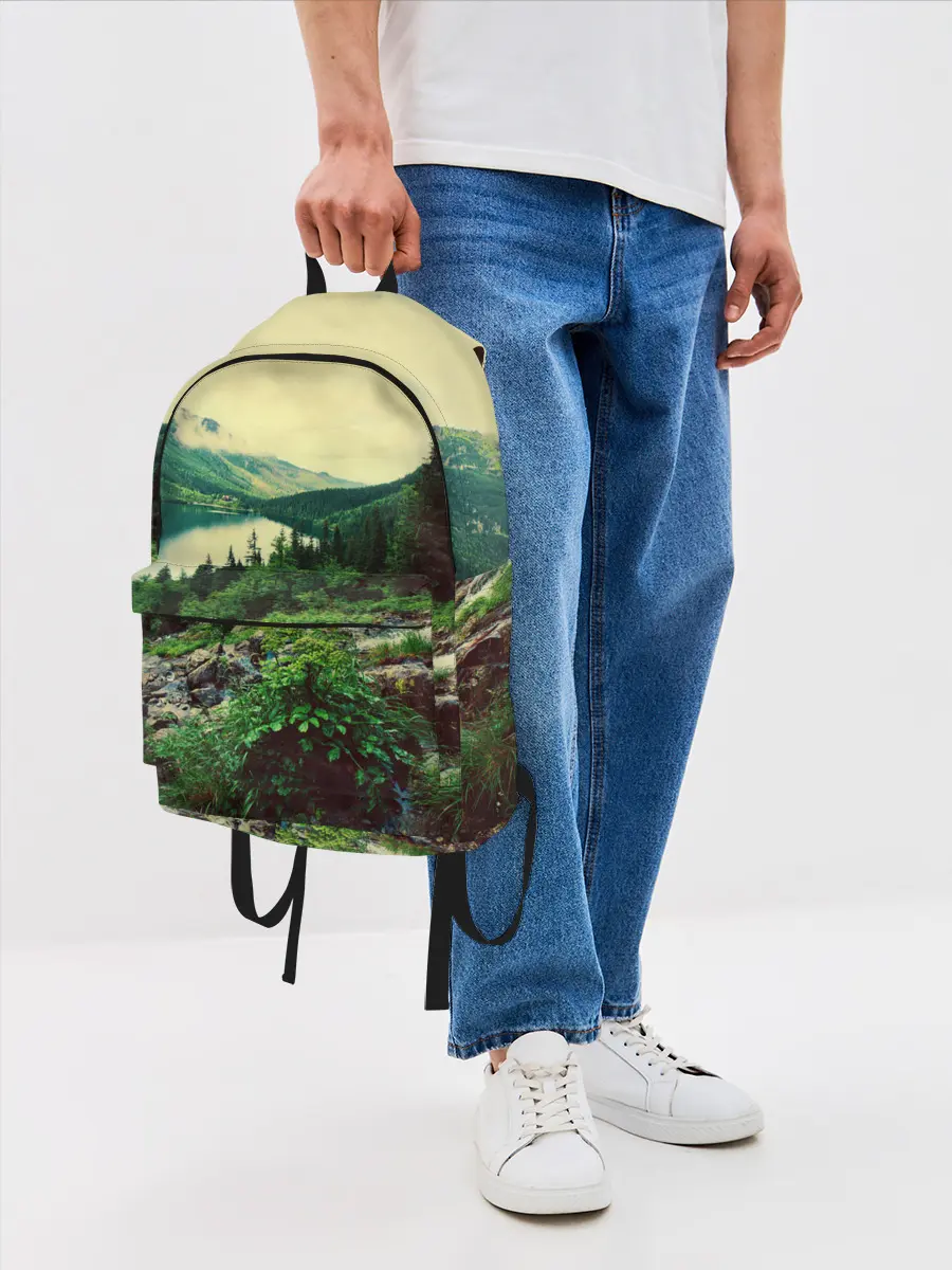 Рюкзак джинсовый / Красивый лес