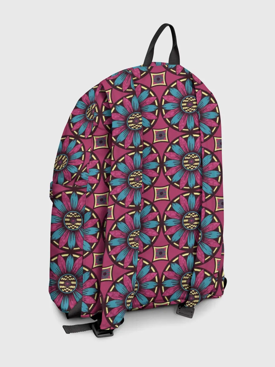 Рюкзак джинсовый / Африканский цветочный узор