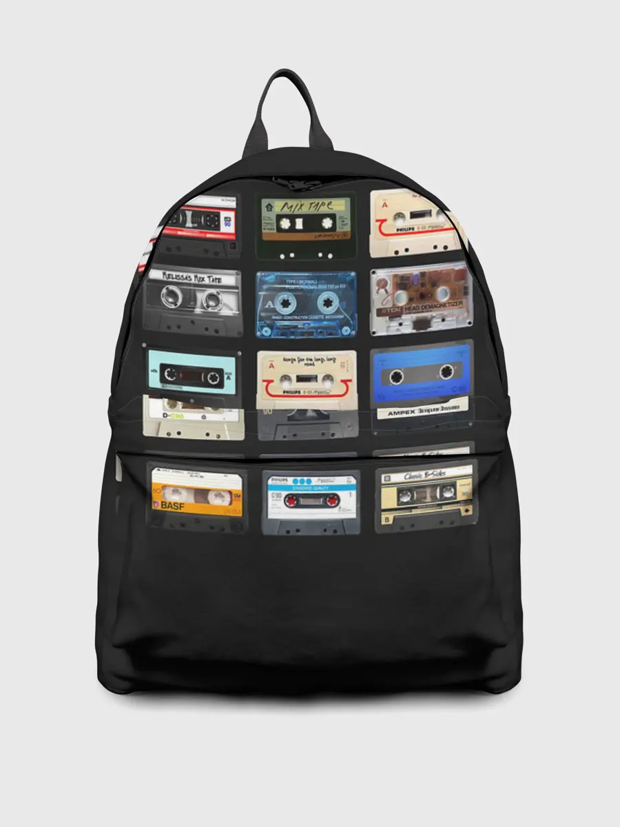 Рюкзак джинсовый / Музыкальные касеты