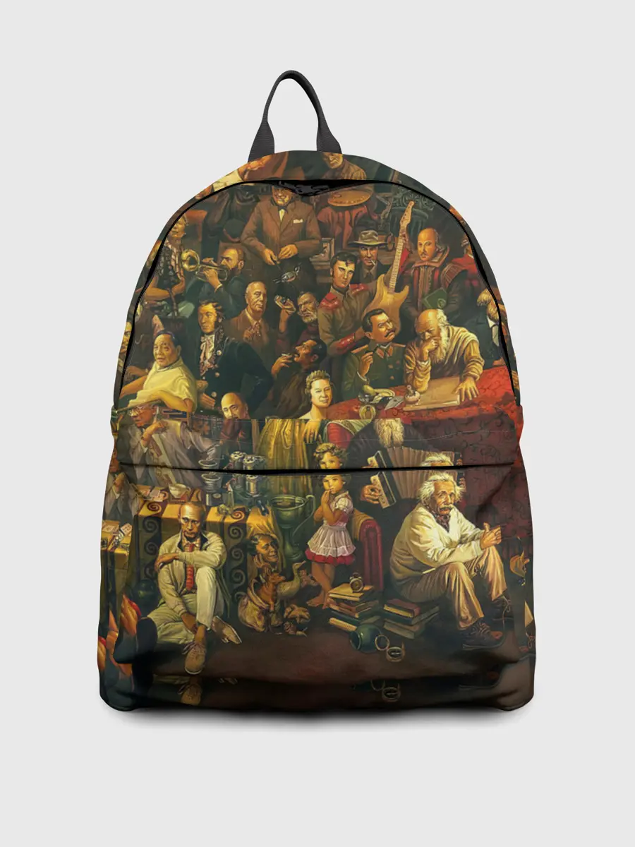 Рюкзак джинсовый / 100 ЗНАМЕНИТЫХ ЛЮДЕЙ КАРТИНА