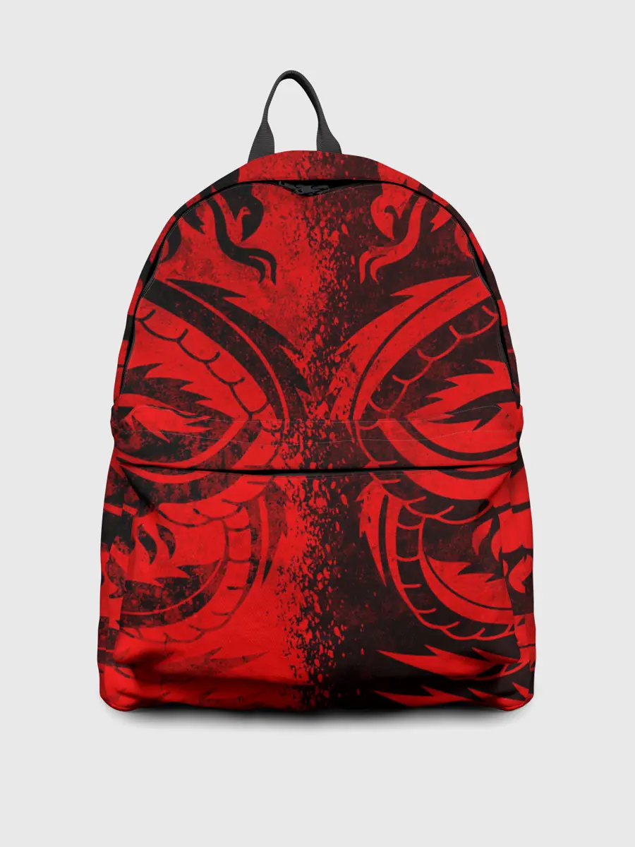 Рюкзак джинсовый / BLACK RED DRAGONS TATOO