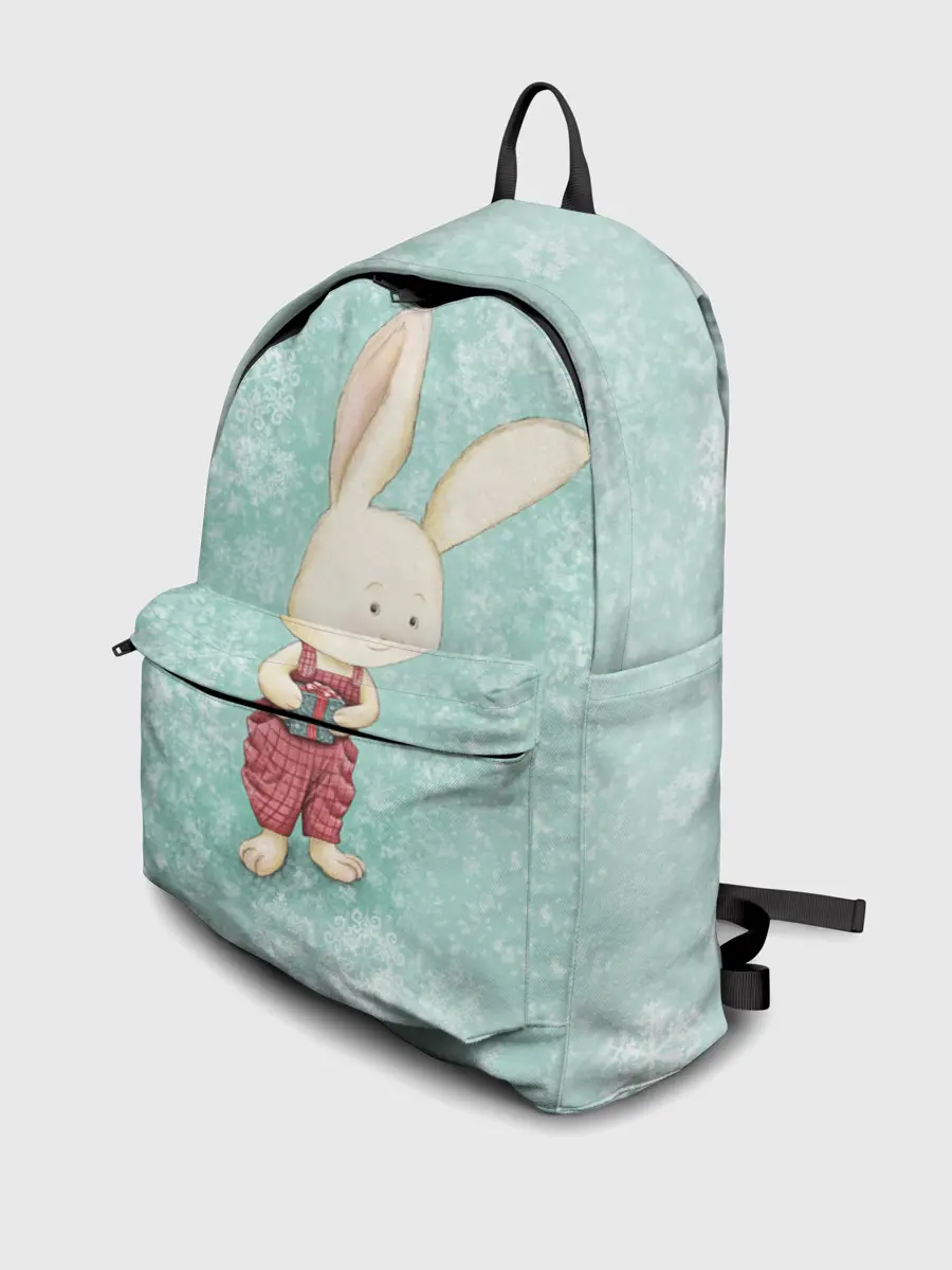 Рюкзак джинсовый / Зайчик с подарком