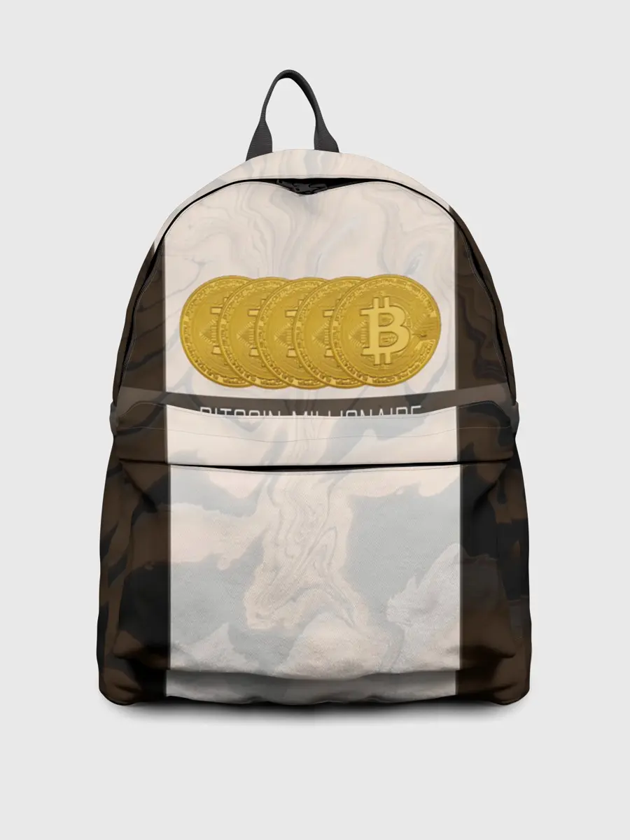 Рюкзак джинсовый / Bitcoin | Биткоин | Миллионер