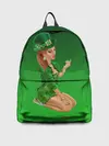 Рюкзак джинсовый / девушка лепрекон в зеленом