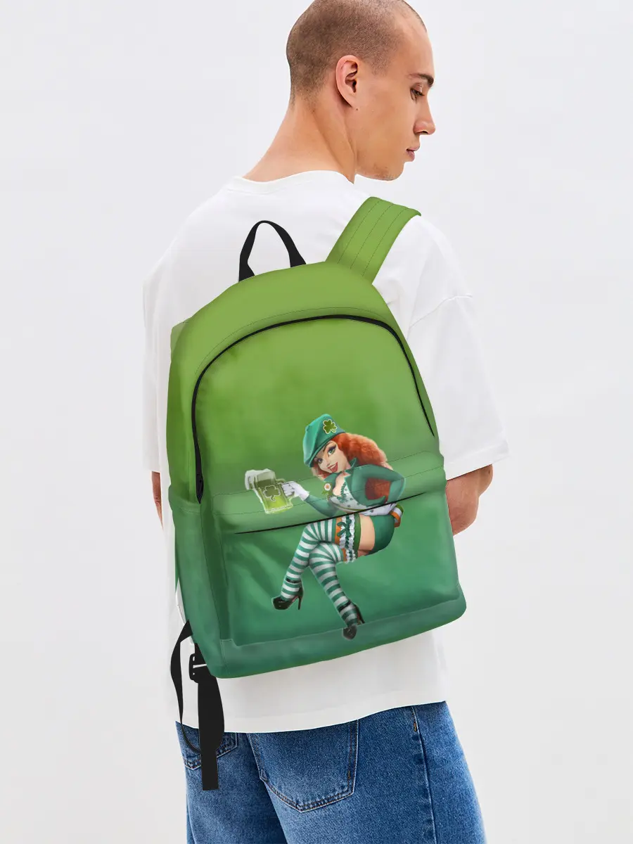 Рюкзак джинсовый / девушка вечеринка на Патрика