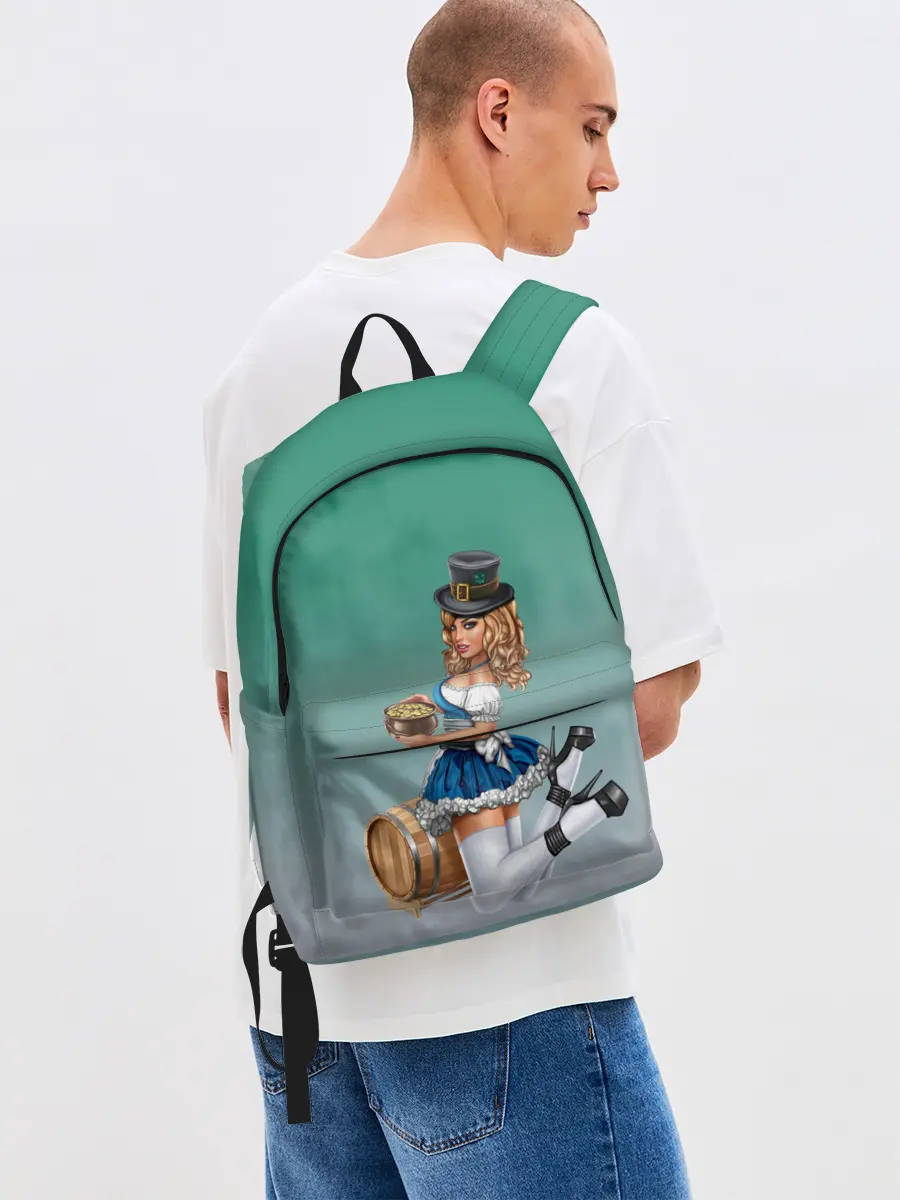 Рюкзак джинсовый / официантка горшок золота