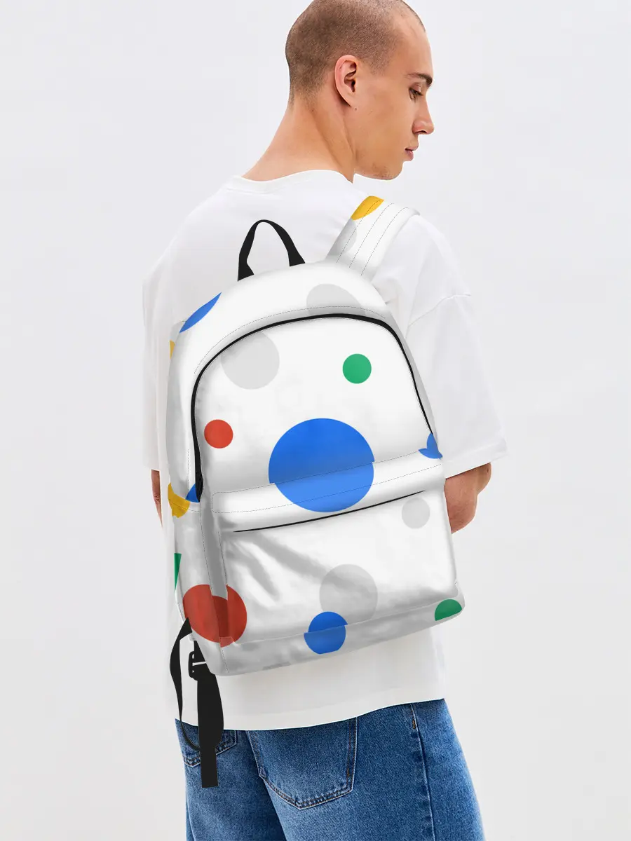 Рюкзак джинсовый / Цветной горох