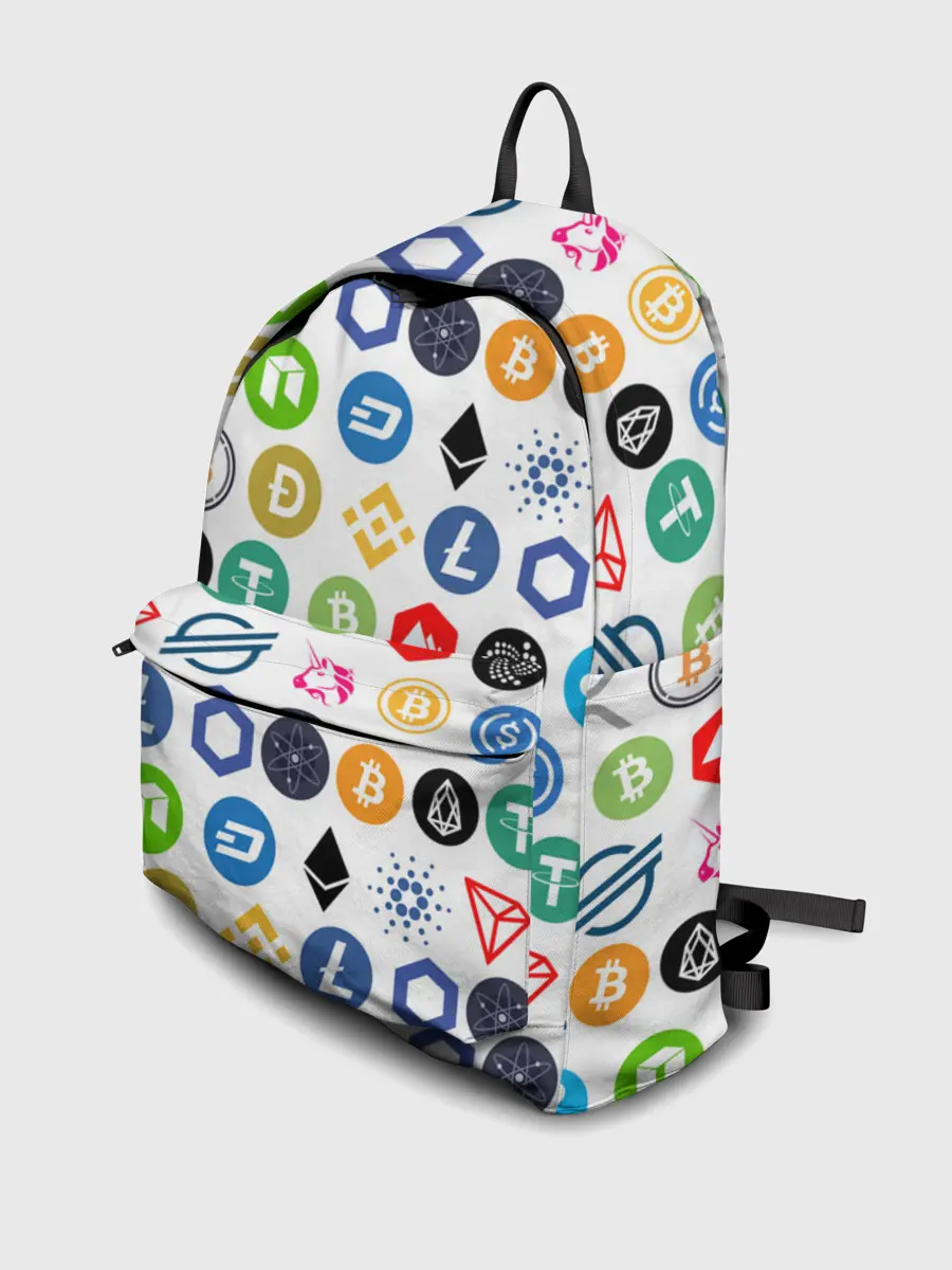 Рюкзак джинсовый / BITCOIN PATTERN | БИТКОИН