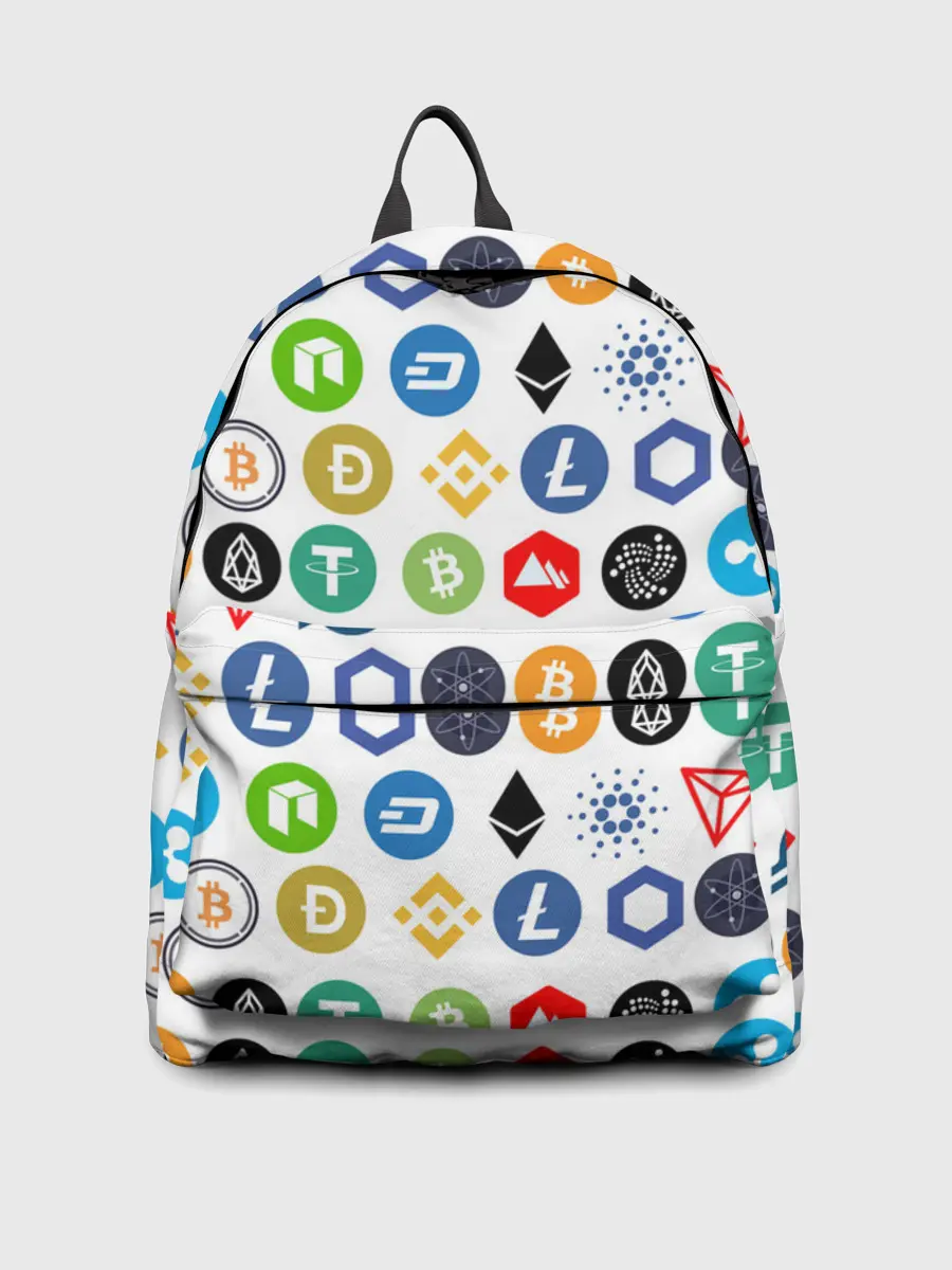 Рюкзак джинсовый / BITCOIN PATTERN | БИТКОИН