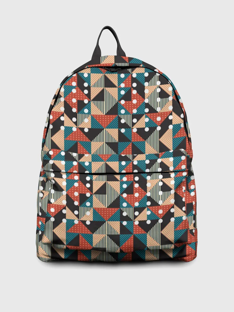 Рюкзак джинсовый / Арт геометрия