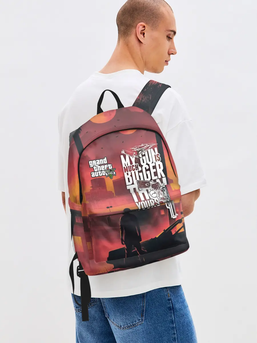 Рюкзак джинсовый / MY GUN IS MUCH BIGGER THAN YOU