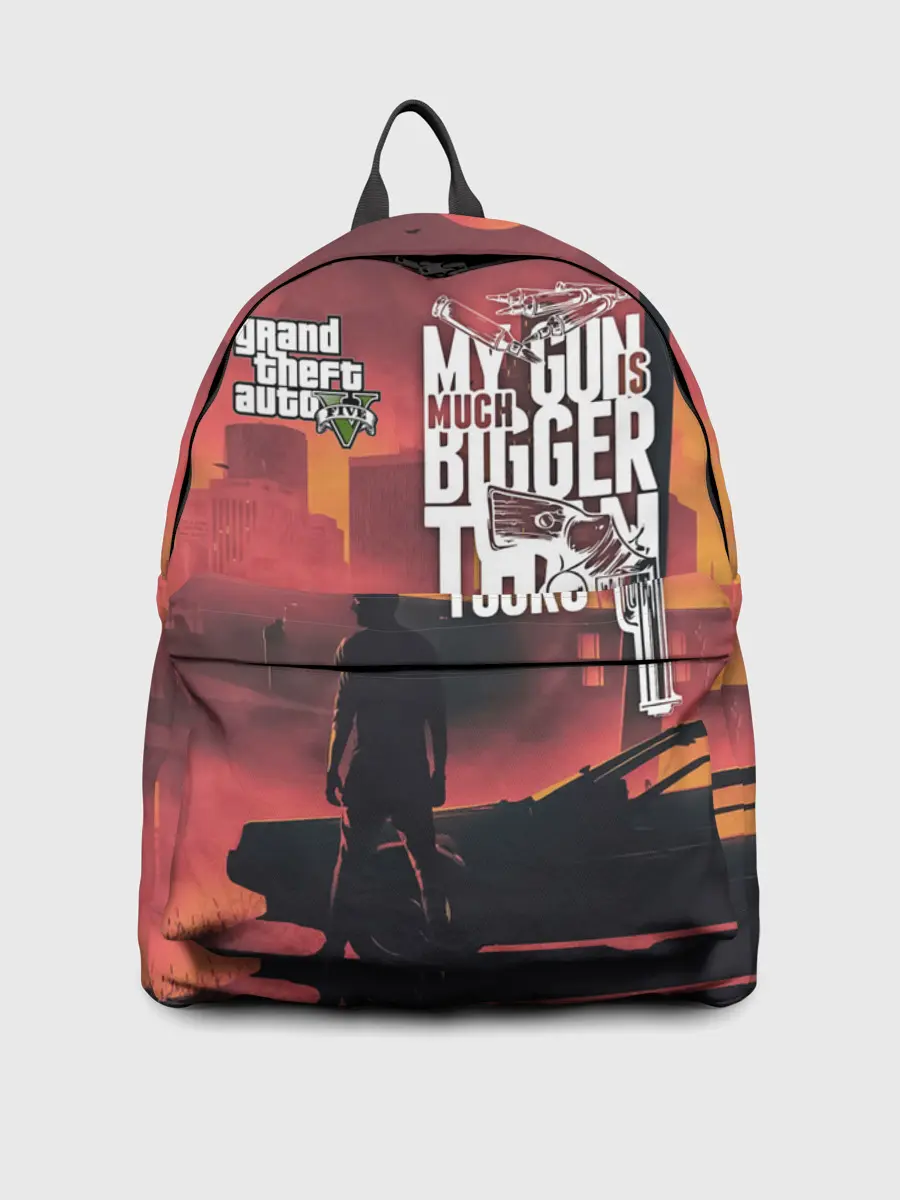 Рюкзак джинсовый / MY GUN IS MUCH BIGGER THAN YOU