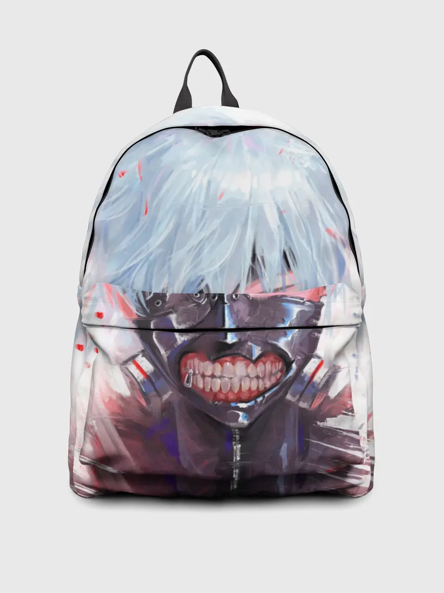 Рюкзак джинсовый / Канеки Кен акварель