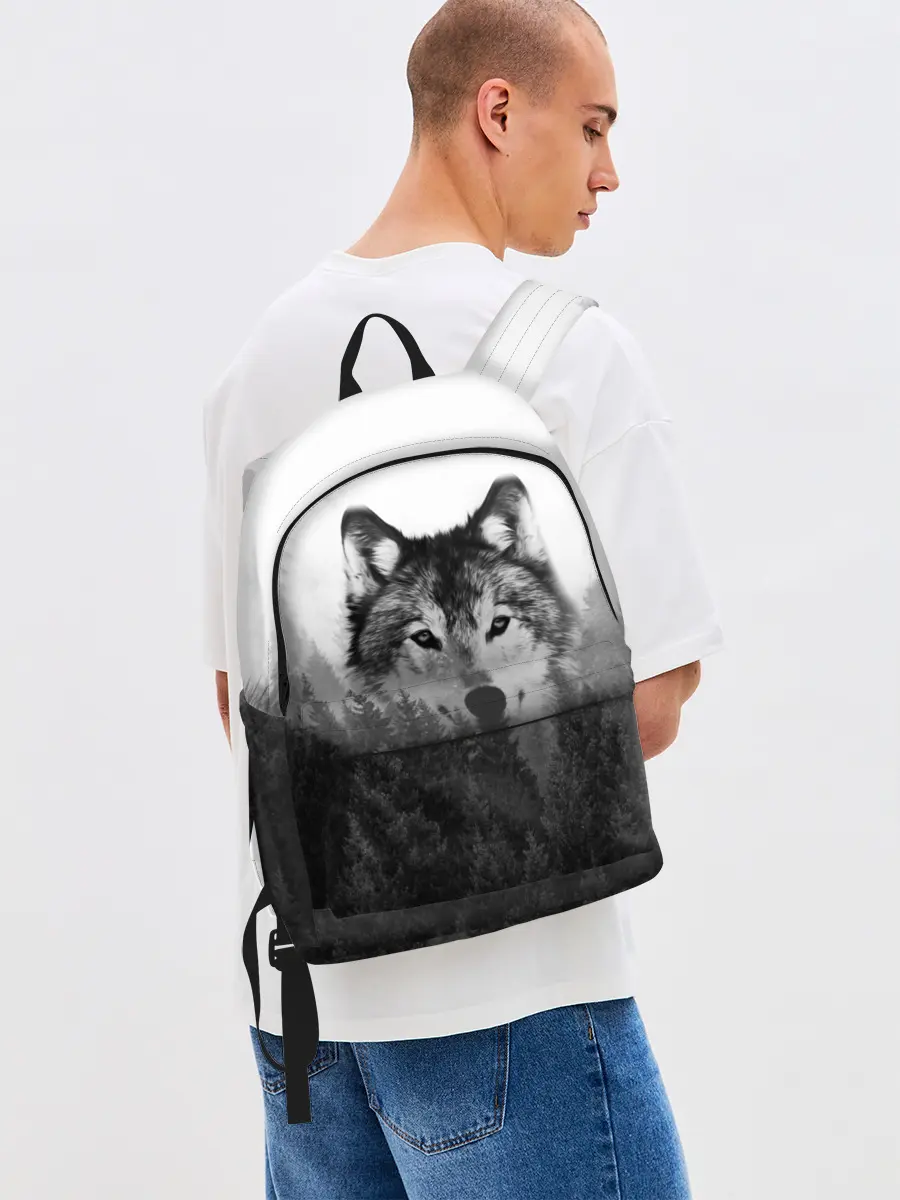 Рюкзак джинсовый / Волк