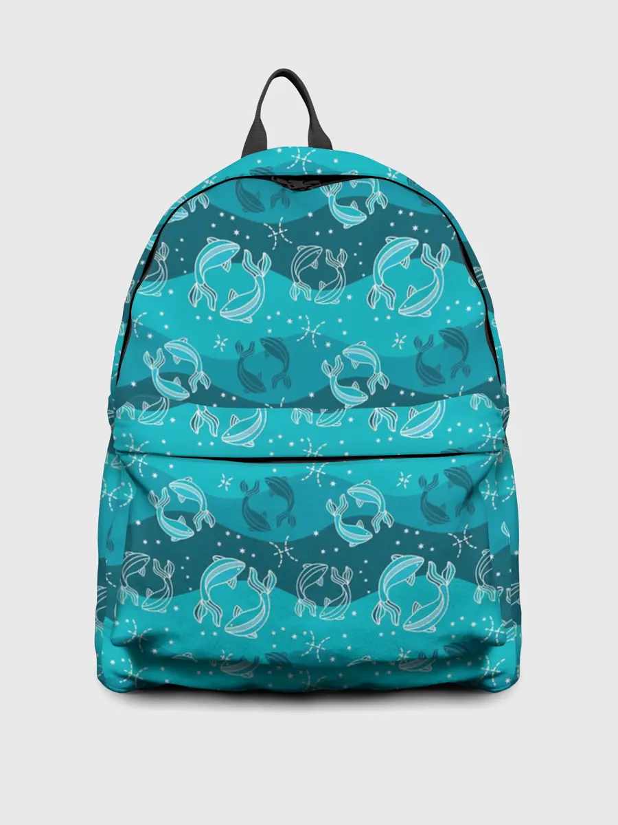 Рюкзак джинсовый / Рыбы