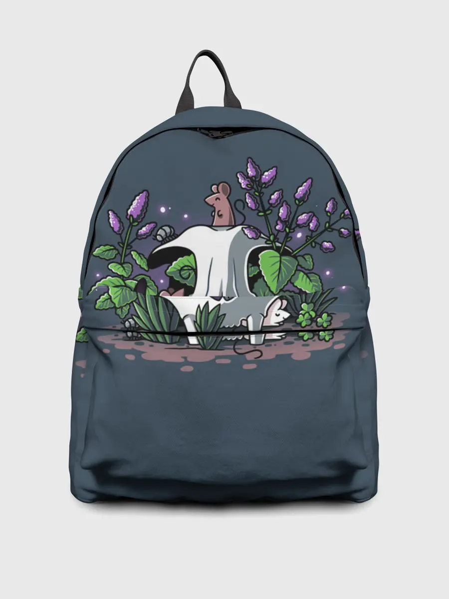 Рюкзак джинсовый / Мыши в черепе