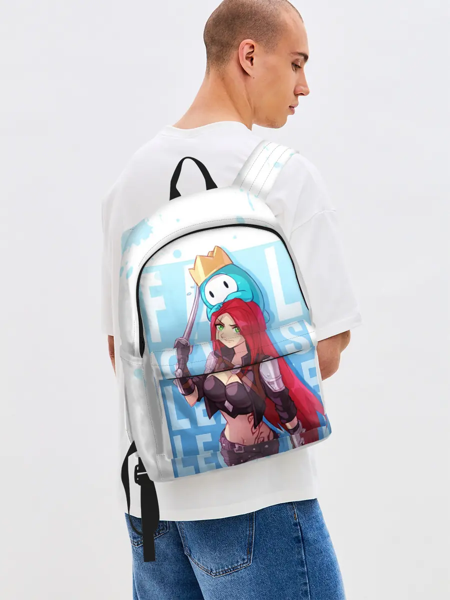 Рюкзак джинсовый / Fall guys x league of legands