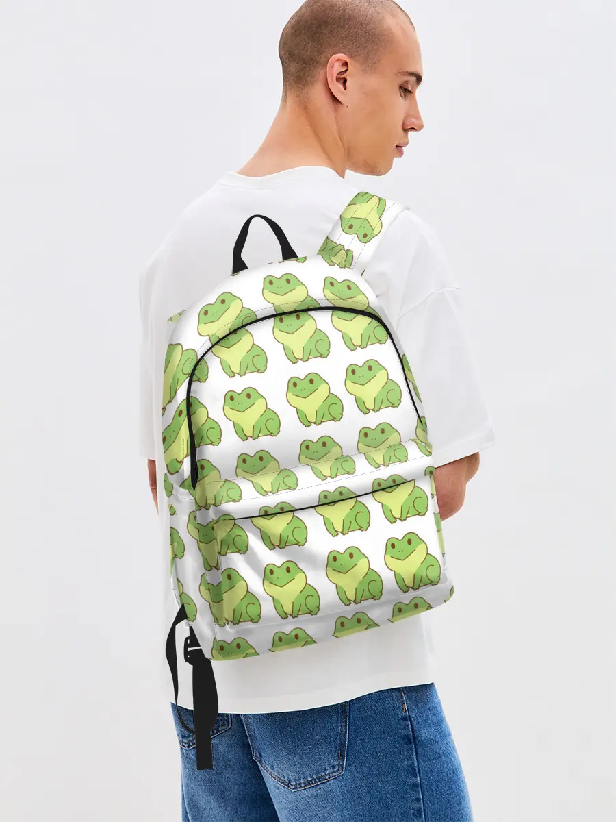 Рюкзак джинсовый / лягушки