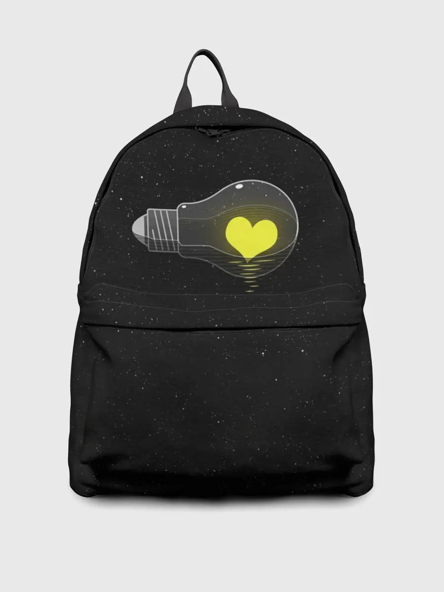 Рюкзак джинсовый / Сердце в лампе