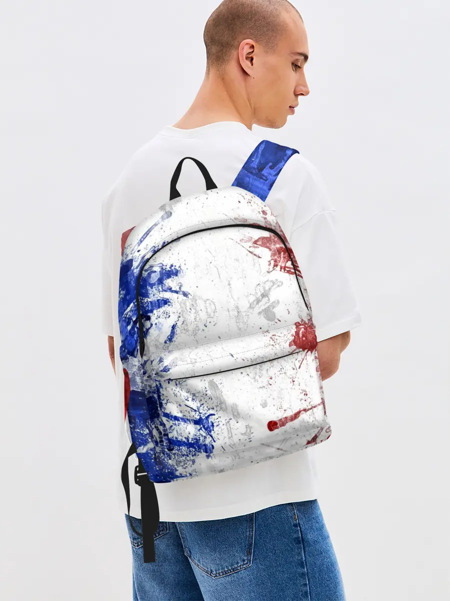 Рюкзак джинсовый / BLUE WHITE & RED