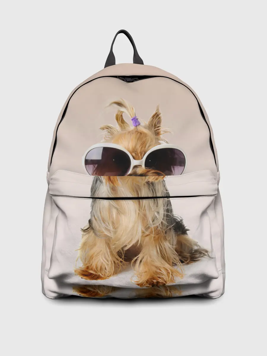 Рюкзак джинсовый / собака в очках