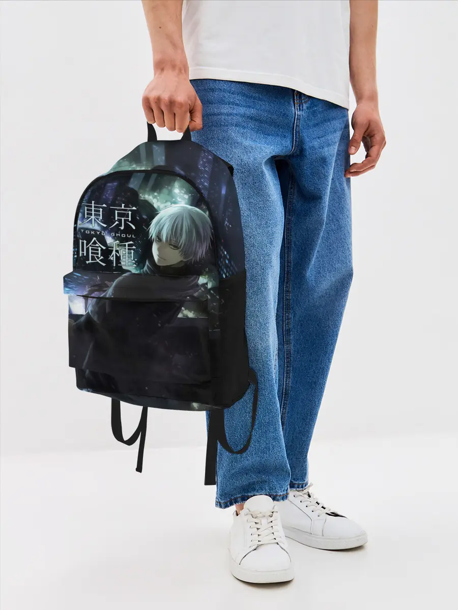 Рюкзак джинсовый / Токийский гуль ночной город