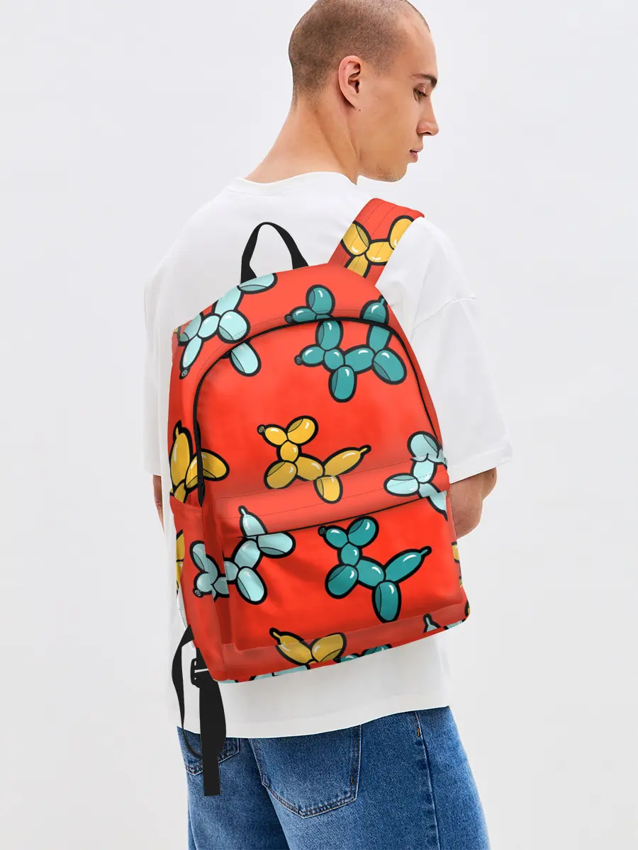 Рюкзак джинсовый / Собачки шарики