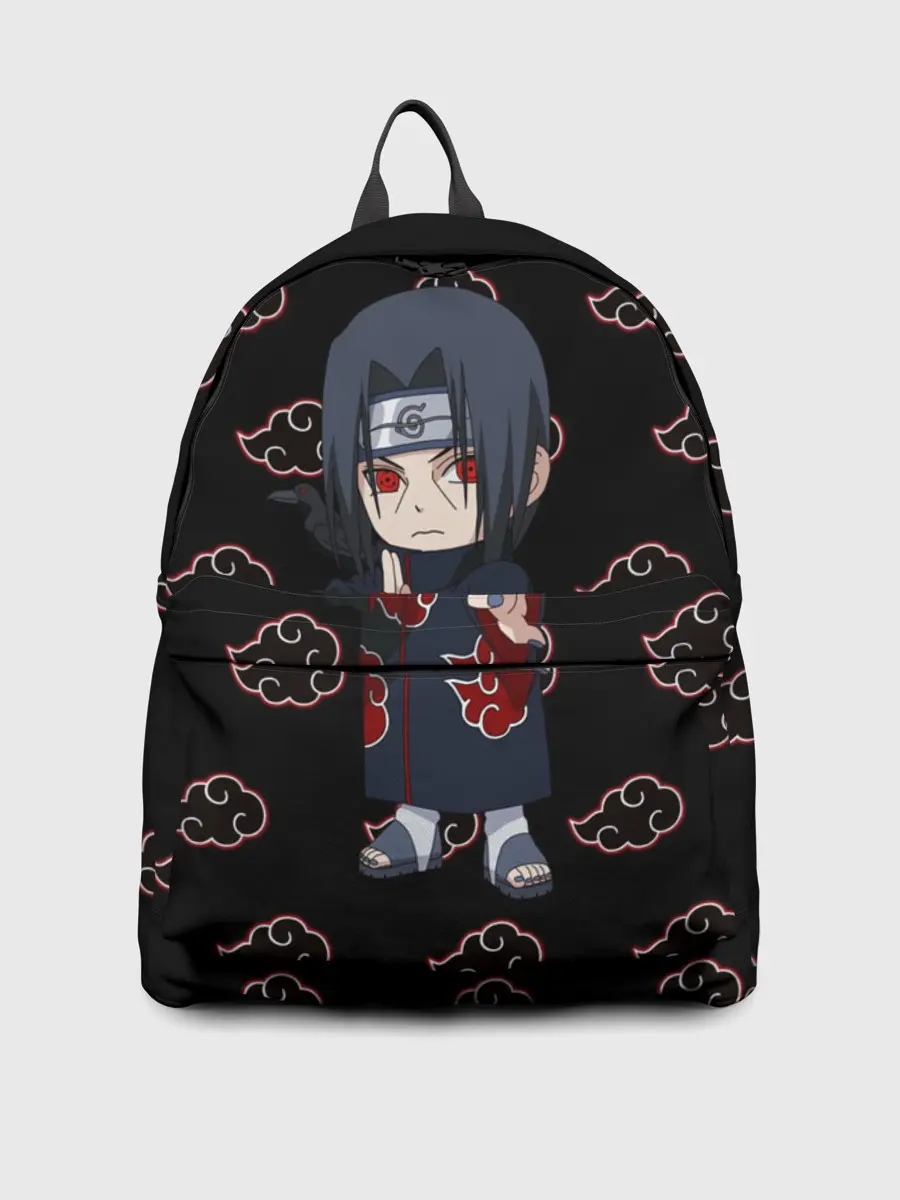 Рюкзак джинсовый / Итачи на фоне Акацуки