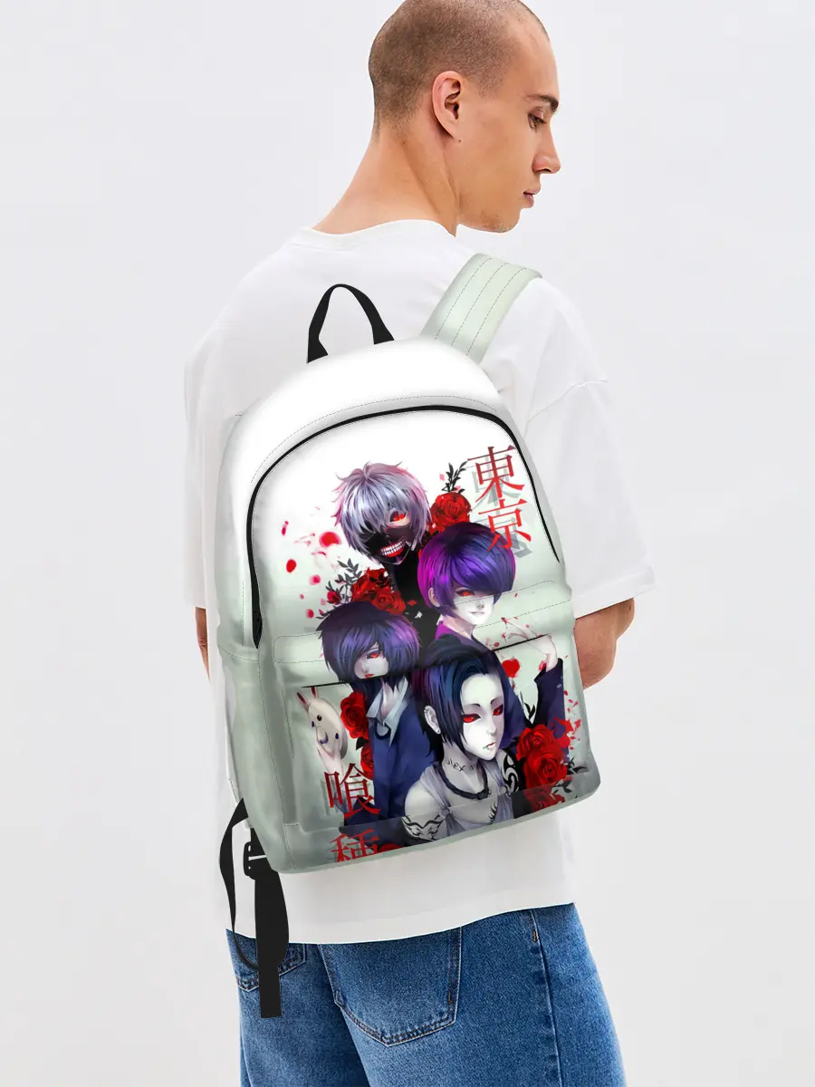 Рюкзак джинсовый / Канеки с девчонками - Токийский гуль