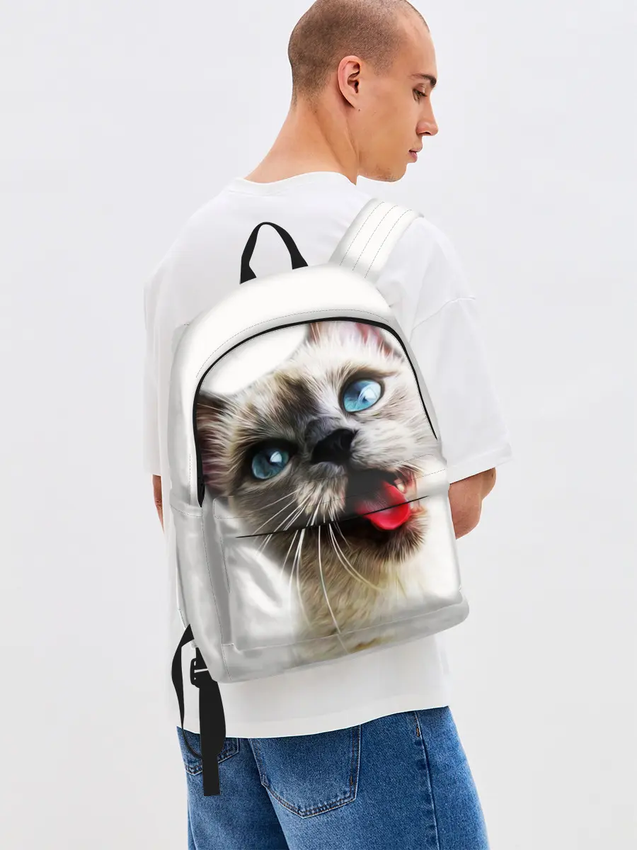 Рюкзак джинсовый / Котик