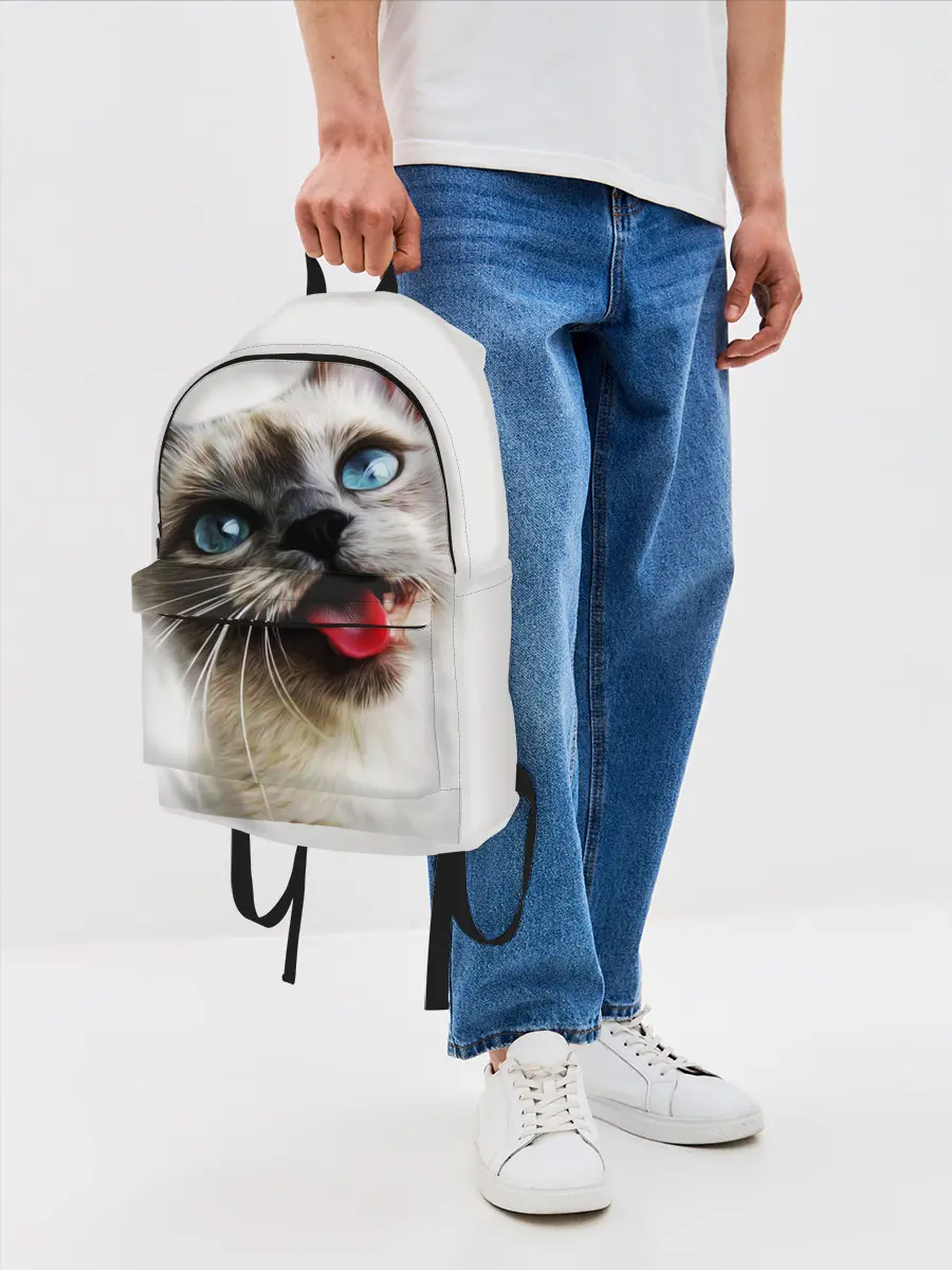 Рюкзак джинсовый / Котик