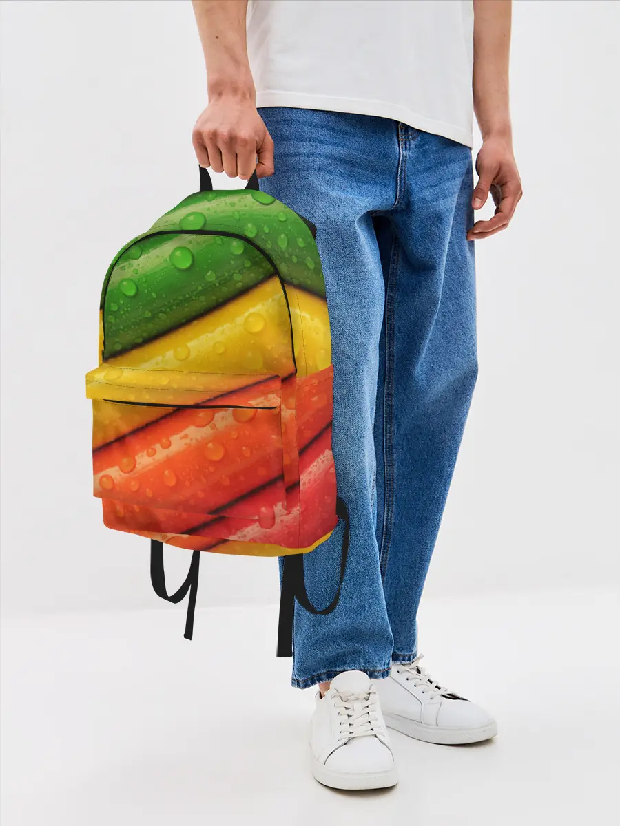 Рюкзак джинсовый / Цветные линии