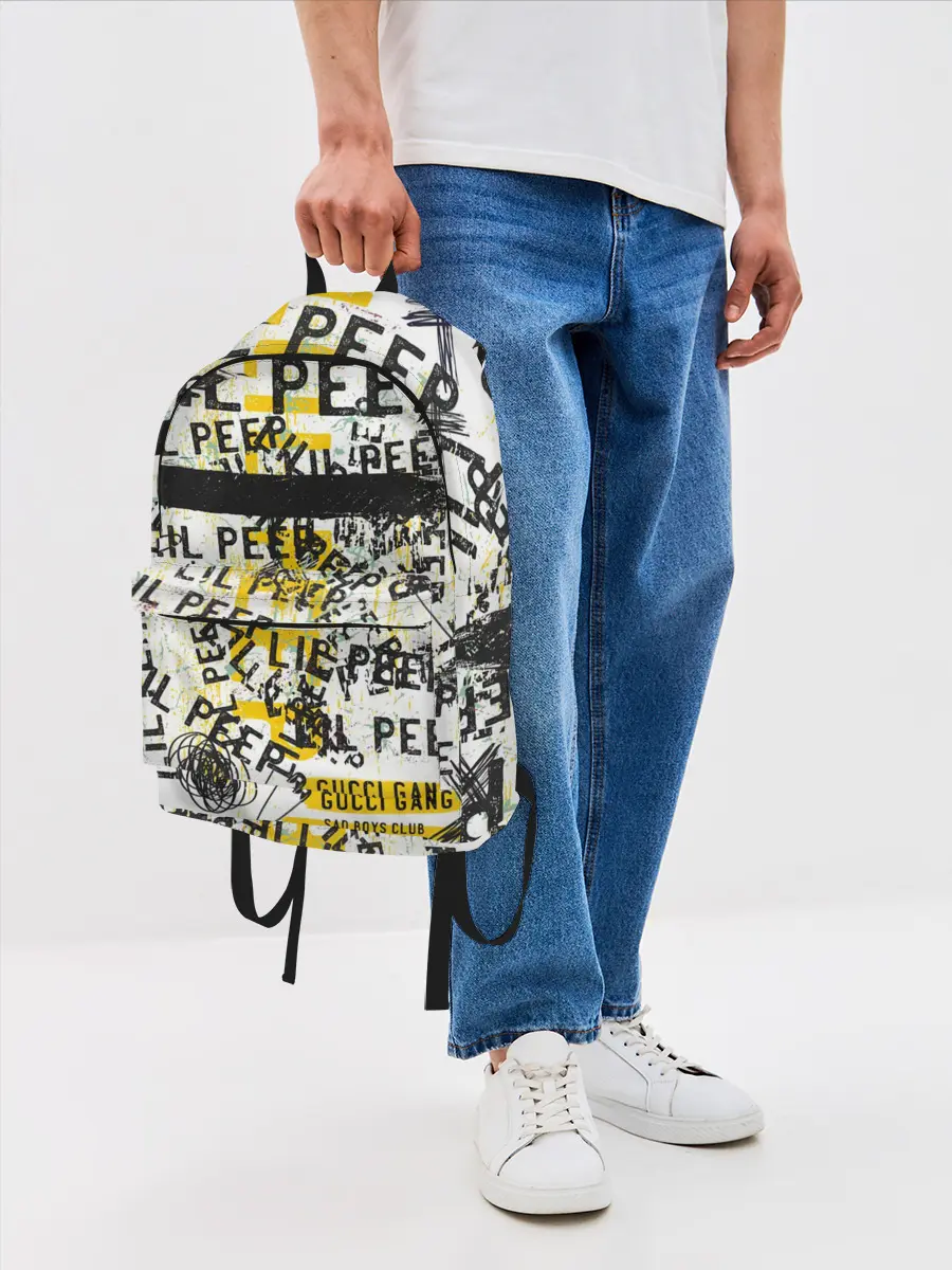 Рюкзак джинсовый / LIL PEEP Vintage Graffiti Wall